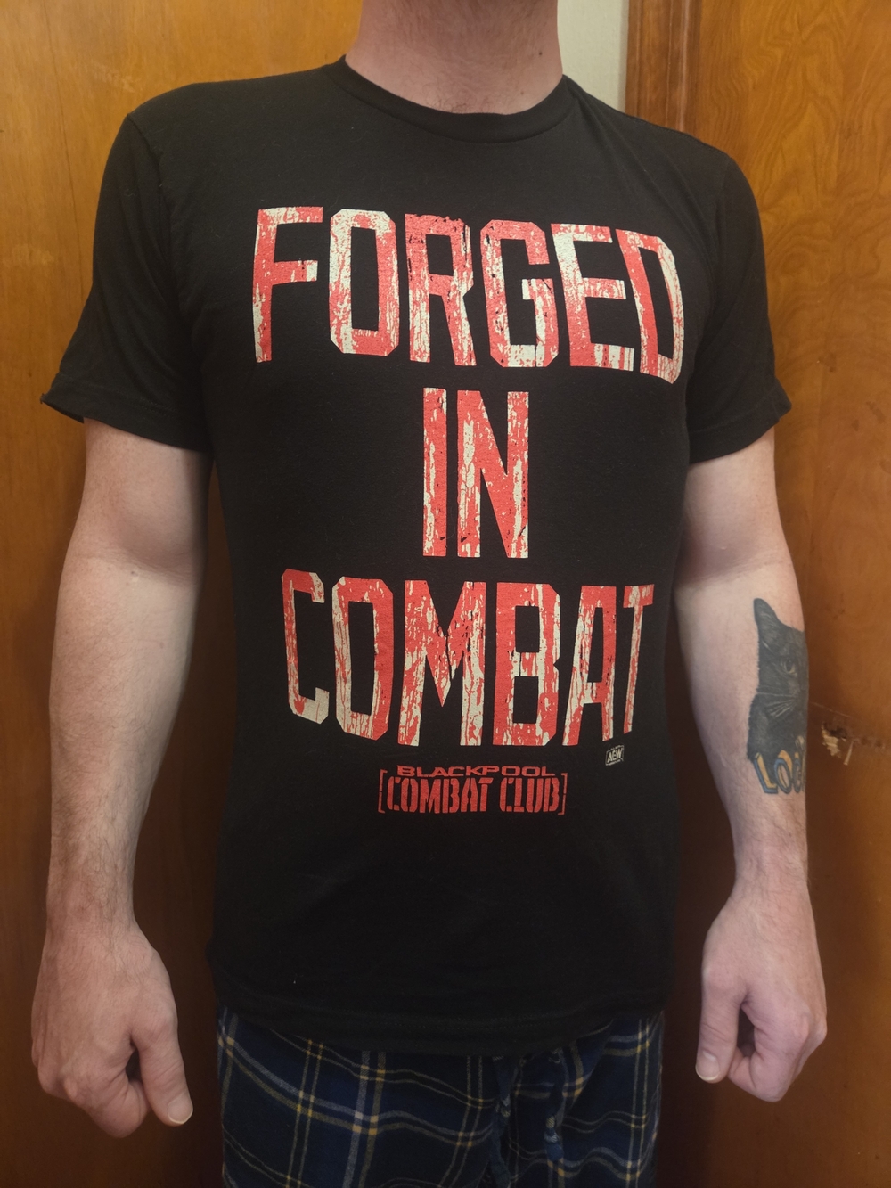 AEW Blackpool Combat Club "Forged in Combat" Black Graphic Tee